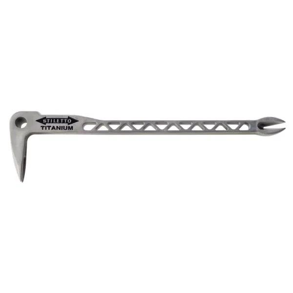 Stiletto TiCLW12 12 in. Titanium Clawbar Nail Puller with Patented Dimpler