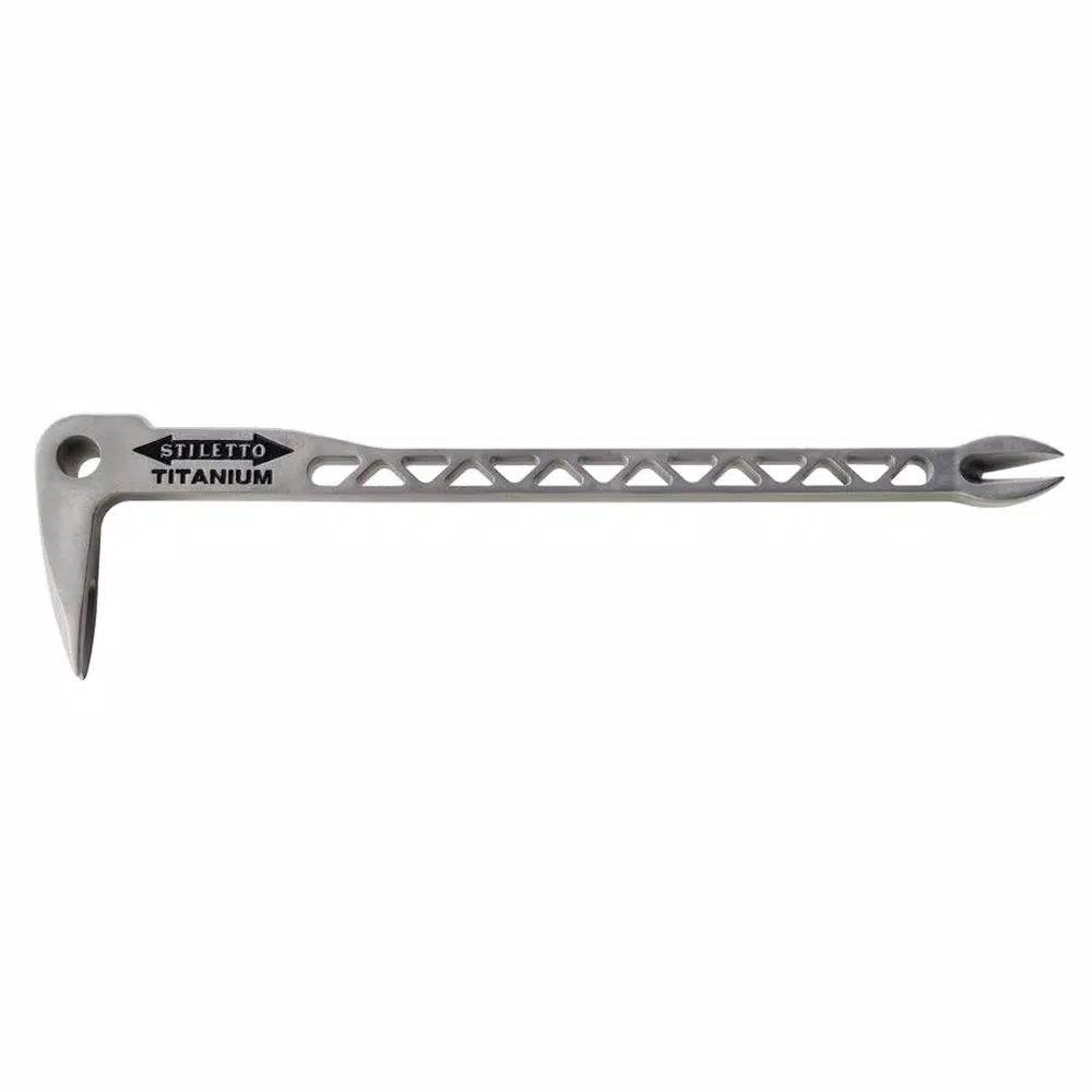 Stiletto TiCLW12 12 in. Titanium Clawbar Nail Puller with Patented Dimpler