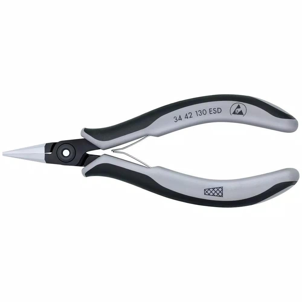 KNIPEX 5-1/4 in. Precision Electronics Gripping Pliers with ESD Handles