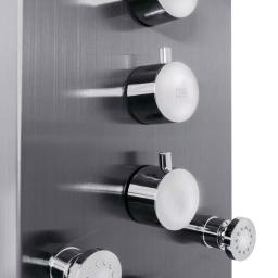 AKDY 65 in. 8-Jet Shower Panel System, Space Gray Brushed Stainless Steel with Rainfall, Waterfall & Wand thumbnail 9