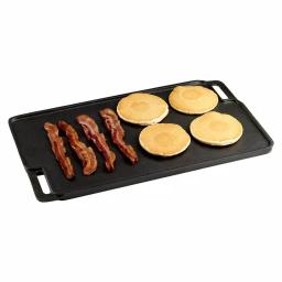 Basic Essentials 18 in. Cast Iron Rectangular Double Reversible Grill and Griddle, Pre-Seasoned Non-Stick thumbnail 8