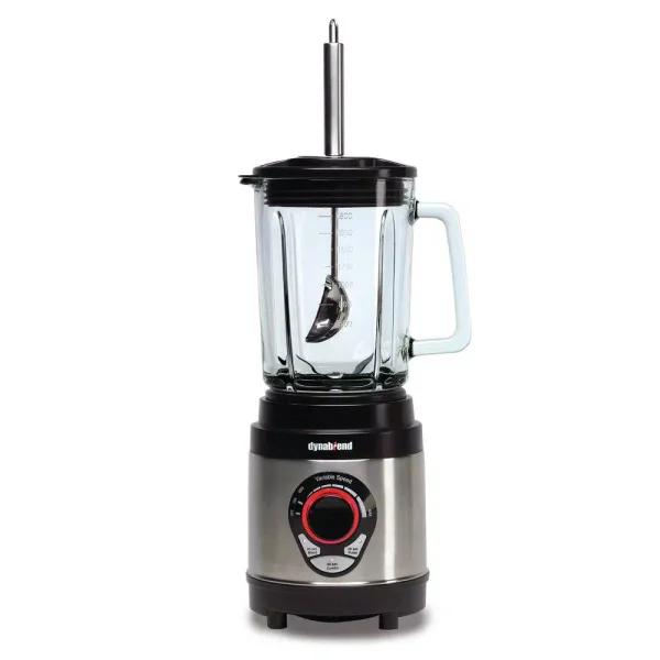 Tribest Dynablend Clean 60 oz. Black Stainless Steel Blender with Glass Pitcher