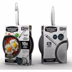 Granitestone Pro 2-Piece Hard Anodized Aluminum Diamond Infused Nonstick Fry Pan Set, 10 in. & 11.5 in. thumbnail 3