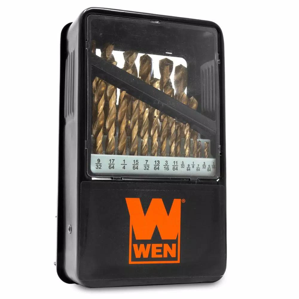 WEN 29-Piece Gold Oxide HSS Twist Drill Bit Set with Carrying Case