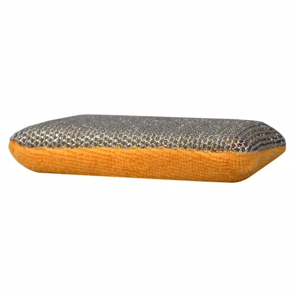 Unbranded Multi-Purpose Dual Action Microfiber Scrubbing Sponges, Yellow