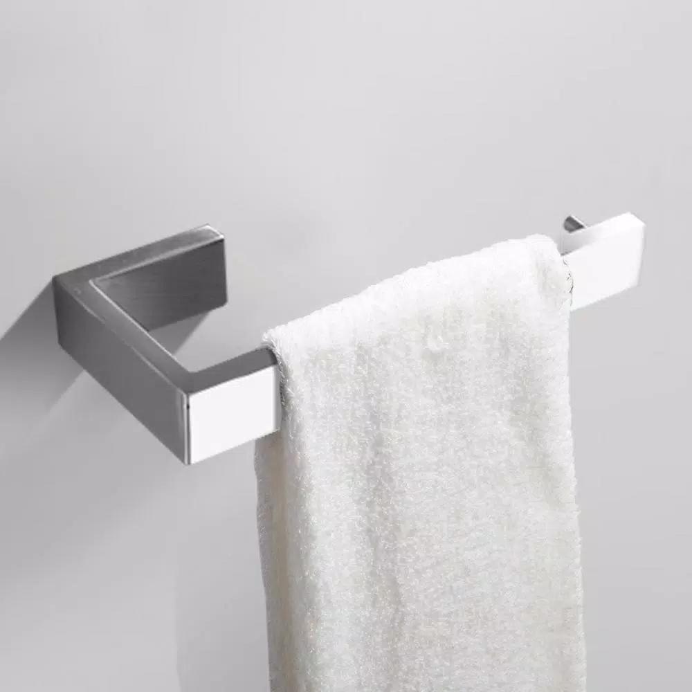 Boyel Living Stainless Steel 4-Piece Bathroom Accessories Set - Silver Wall Mounted Hardware Kit