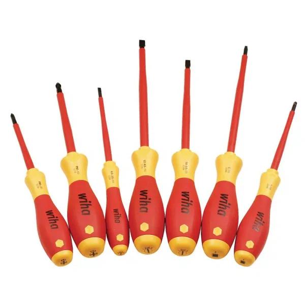 Wiha 7-Piece Insulated SoftFinish Screwdriver Set, 1000V Rated
