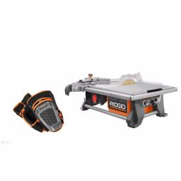 RIDGID 7 in. Portable Jobsite Wet Tile Saw with Stand and Pro-Hinge Stabilizing Knee Pads, 6.5 Amp thumbnail 1