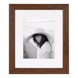 Kate and Laurel Edson Walnut Brown Picture Frame Set, 16 x 20 in. with 11 x 14 in. Mat (Set of 2) thumbnail 2