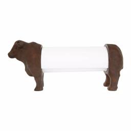 3R Studios Brown Cow Shaped Freestanding Paper Towel Holder - Farmhouse Style Resin thumbnail 3