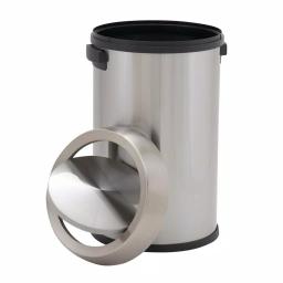 Household Essentials Design Trend 65L 17 Gallon Stainless Steel Commercial Round Trash Can with Swing Lid thumbnail 3