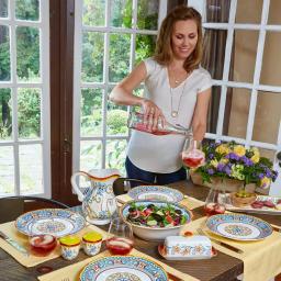 Euro Ceramica Duomo Collection Stoneware Serving Bowl, 48oz thumbnail 6