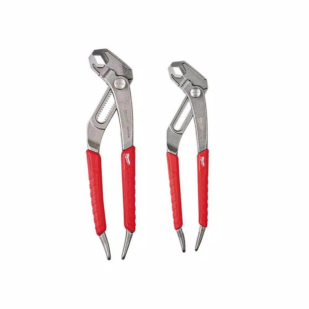 Milwaukee 2-Piece V-Jaw Pliers Set, 8 in. and 10 in. Hex-Jaw Pliers