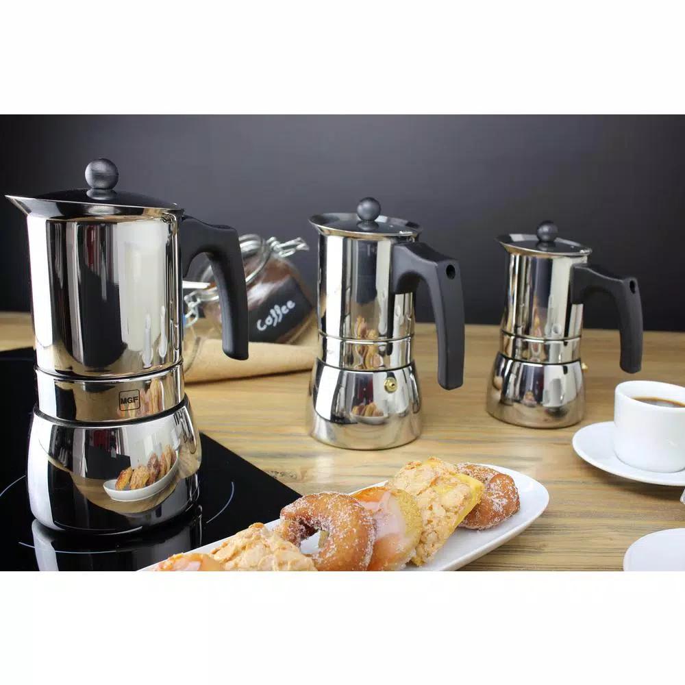 Magefesa Genova 6-Cup Stainless Steel Stovetop Espresso Coffee Maker