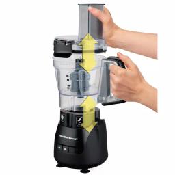 Hamilton Beach Stack & Snap 4-Cup Compact Food Processor, 5-Speed, Black thumbnail 2