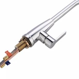 Vanity Art Chrome Single-Handle Pull-Down Kitchen Faucet with 360 Degree Swivel Spout thumbnail 5