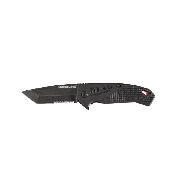Milwaukee Hardline 3 in. D2 Steel Serrated Tanto Blade Folding Pocket Knife