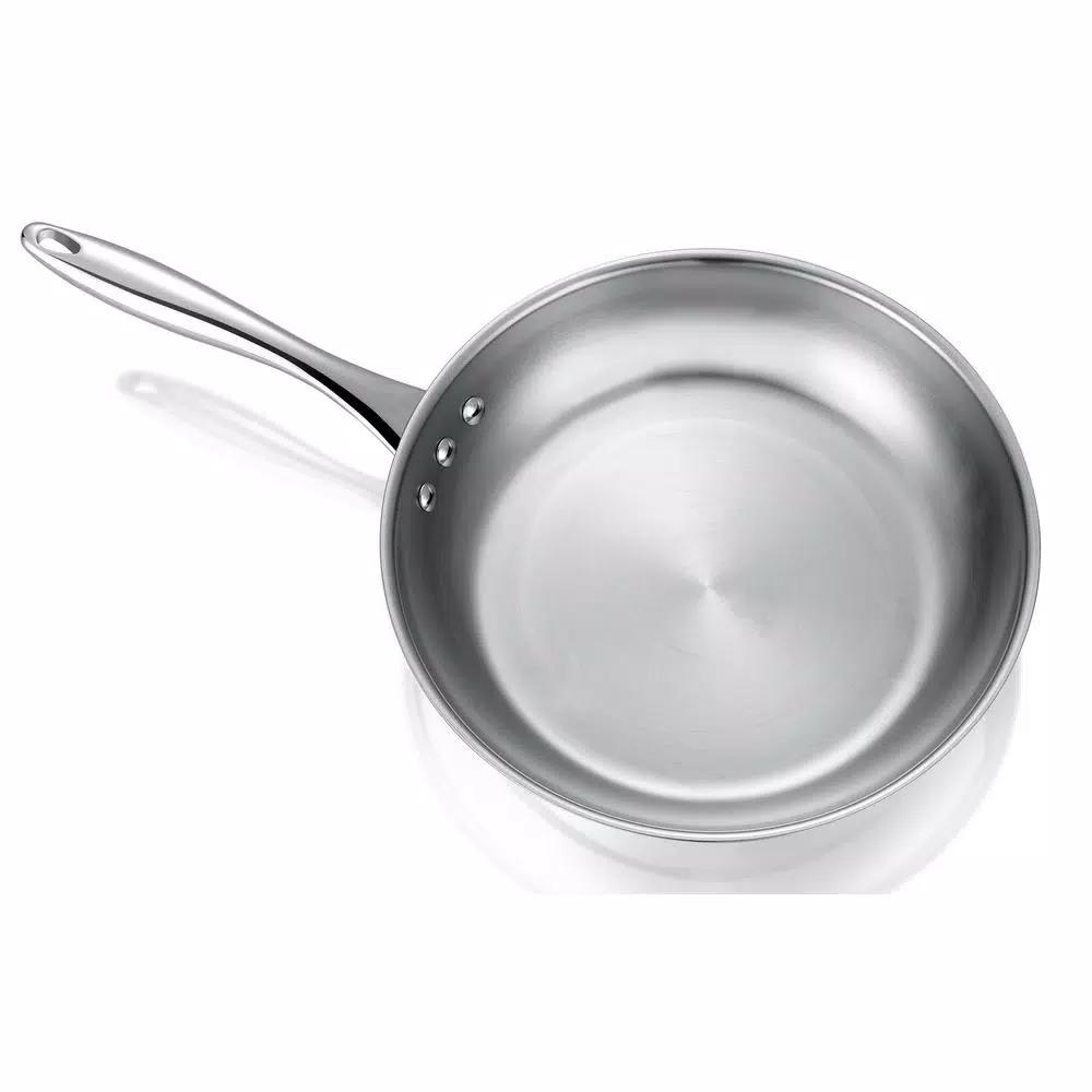 Ozeri Earth Pan 10 in. 3-Ply Stainless Steel Frying Pan, Restaurant Edition
