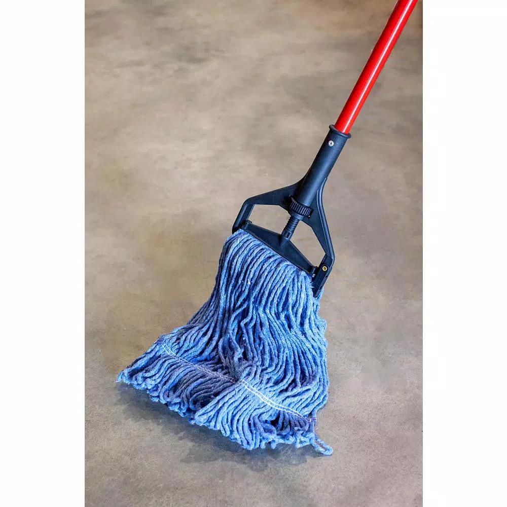 Kleen Handler Heavy Duty Commercial Universal Looped End Cotton Blend String Mop Head Refill, Blue