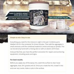 Eco Clean 50 lb. Epoxy Patching System - High Strength Epoxy Mortar thumbnail 5