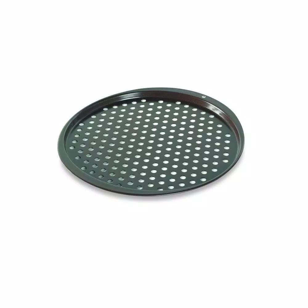 Nordic Ware 12 in. Aluminized Steel Perforated Pizza Pan, Nonstick Grilling and Baking Sheet