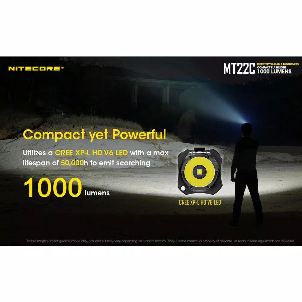 NITECORE MT22C Multitask Series Tactical LED Flashlight, 1000 Lumens, USB Rechargeable