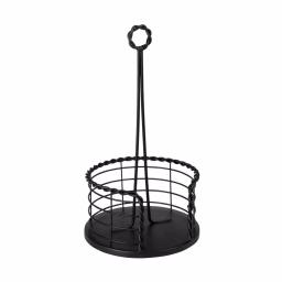Spectrum Everly Braided Steel Paper Towel Holder, Black Farmhouse Kitchen Decor thumbnail 1