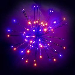 HOLIDYNAMICS HOLIDAY LIGHTING SOLUTIONS 16 in. Orange and Purple LED Spritzer Halloween Yard Decoration thumbnail 1
