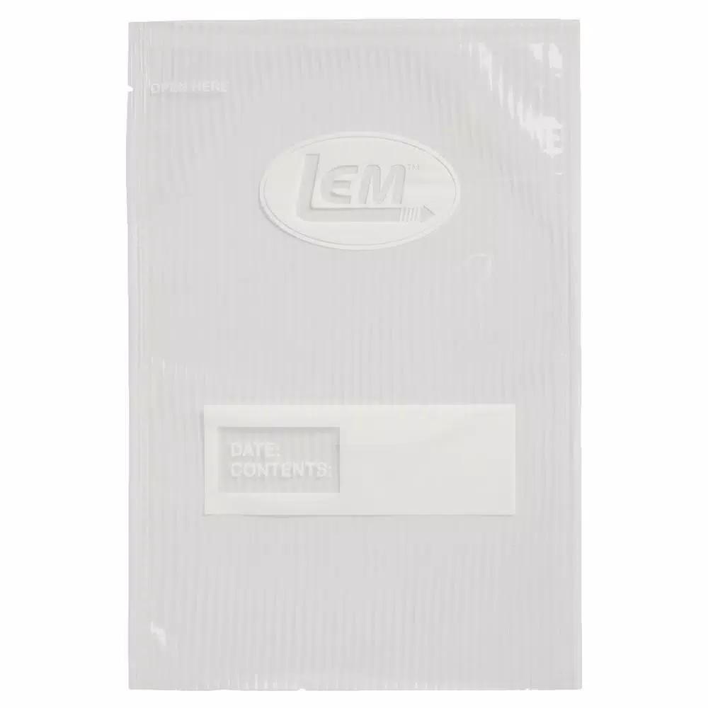 LEM MaxVac Quart Vacuum Sealer Bags, 44-Count, 8 x 12 in. Puncture Resistant Plastic