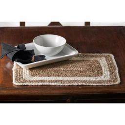 LR Home Natural and Bleached Jute Placemats, Set of 4, 19 x 13 in. thumbnail 2