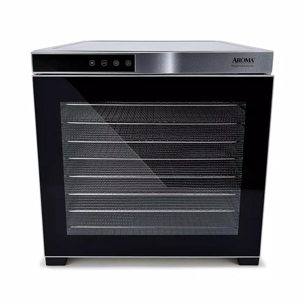 Aroma Professional 10-Tray Digital Food Dehydrator with Glass Door and Stainless Steel Trays