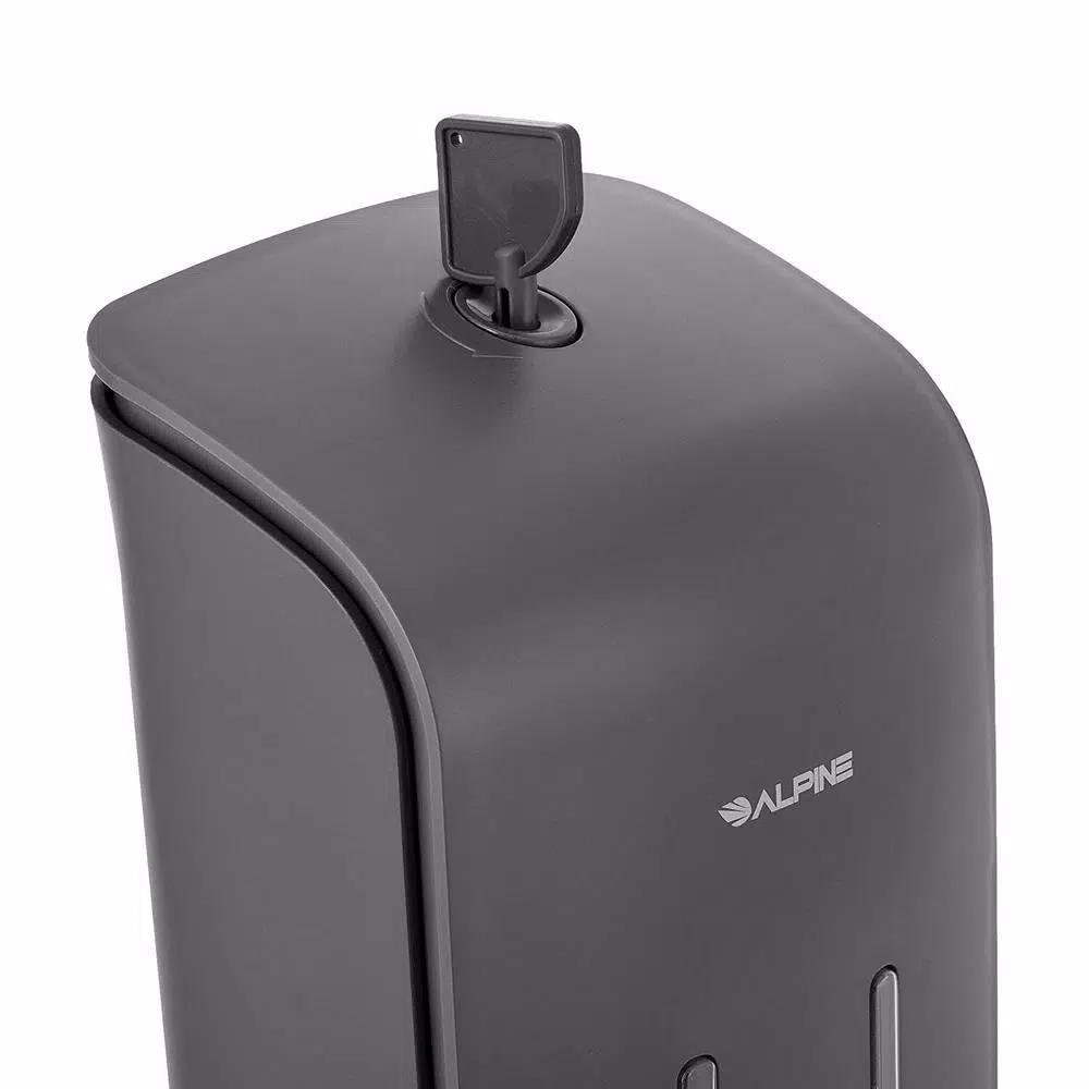 Alpine Industries Dual Soap and Hand Sanitizer Dispenser, 1100 ml, Gray