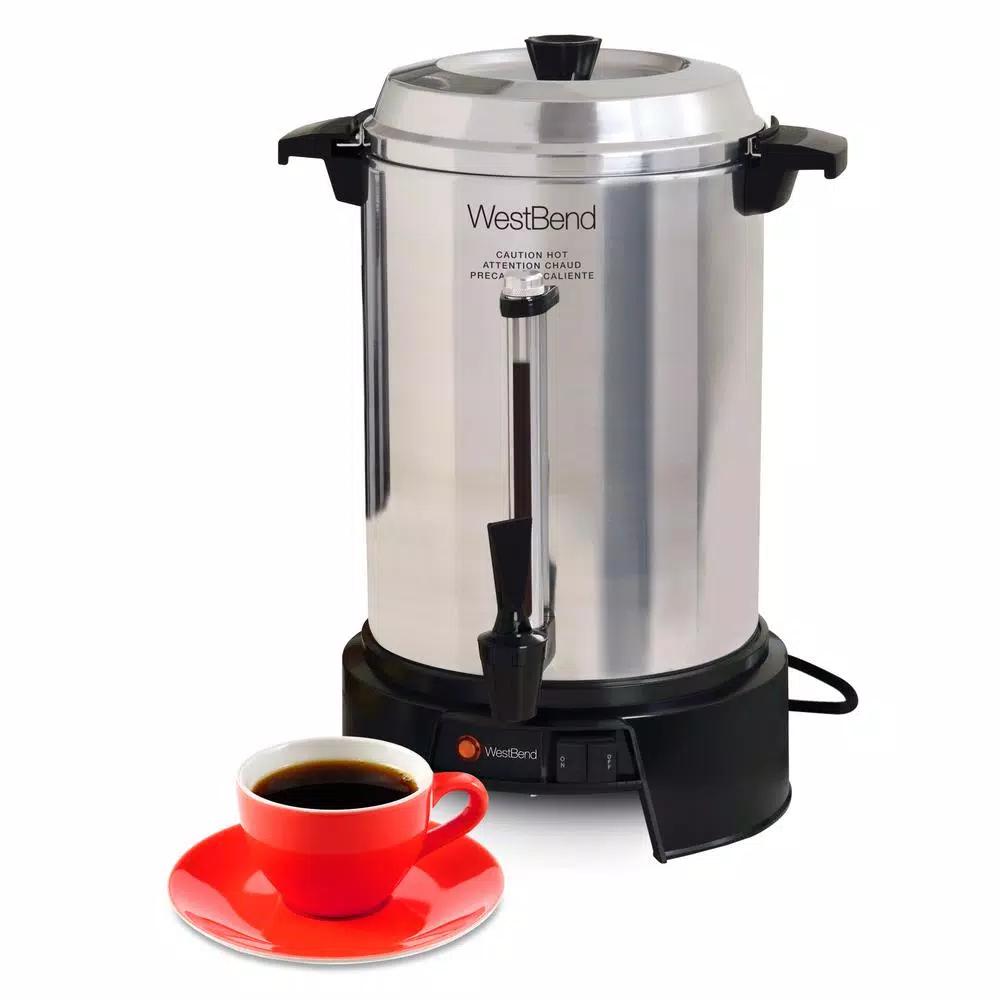 West Bend 55-Cup Commercial Aluminum Coffee Urn with Automatic Temperature Control
