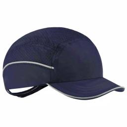 Skullerz 8955 Lightweight Navy Blue Vented Bump Cap with Short Brim thumbnail 1