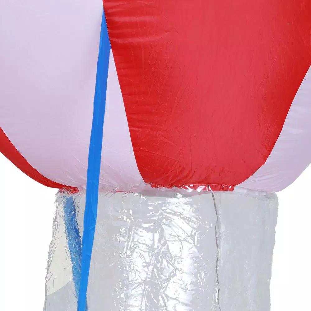 Luxen Home 9 ft. Santa in Hot Air Balloon Inflatable with LED Lights
