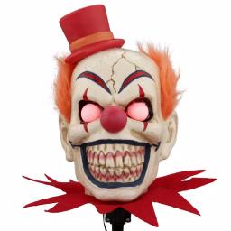 Unbranded 18 in. Scary Clown Head Pathway Markers with Red LED Eyes and Sound (Set of 4) thumbnail 4