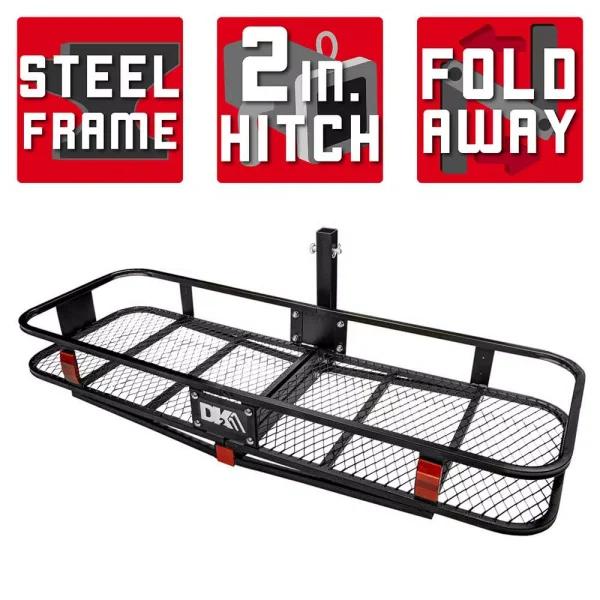 Detail K2 500 lb. Capacity 60 in. x 20 in. Steel Folding Hitch Cargo Carrier for 2 in. Receiver