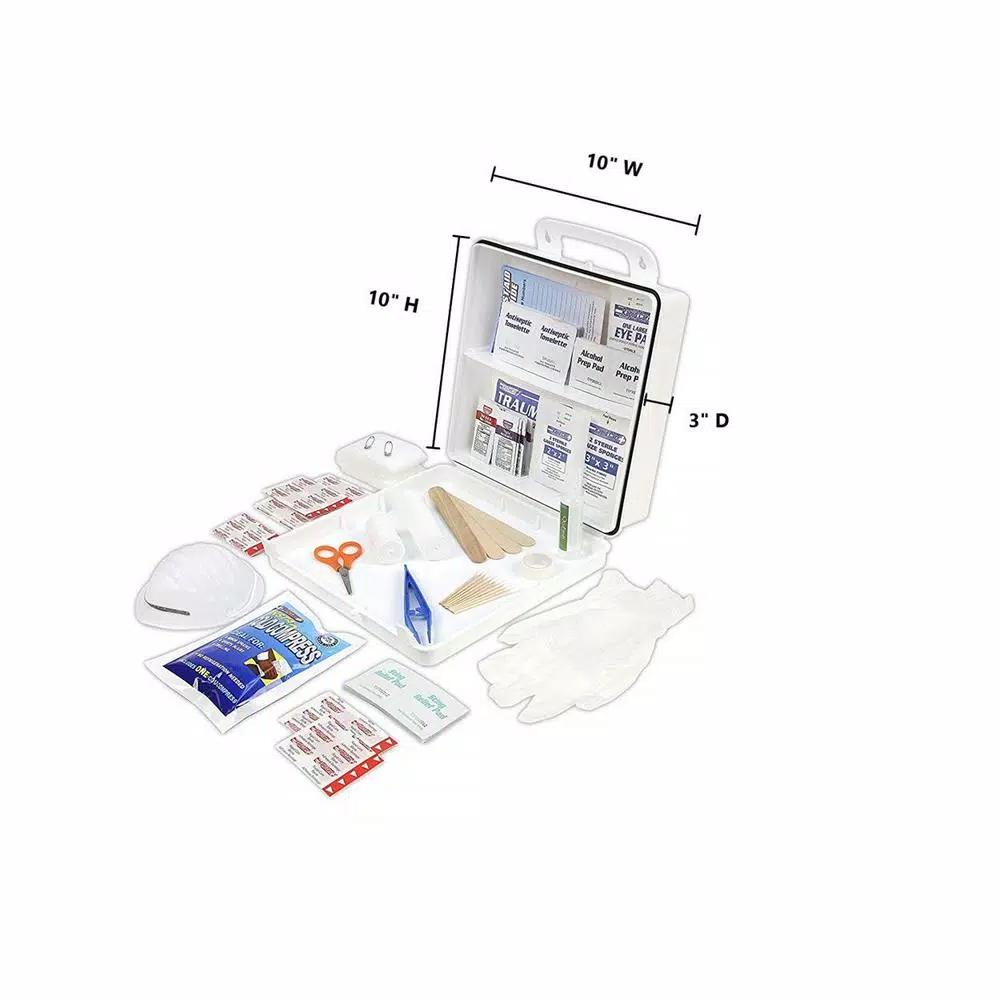 Rapid Care 233-Piece 50 Person OSHA/ANSI Compliant Poly First Aid Kit