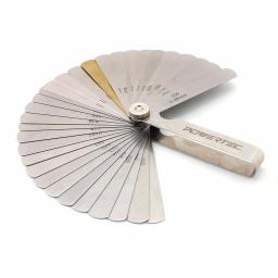 POWERTEC 32-Blade Feeler Gauge Set, Dual Marked Imperial and Metric, 0.0015-0.035 in. thumbnail 1