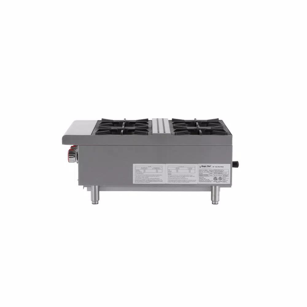 Magic Chef 24 in. Commercial 4-Burner Gas Countertop Hot Plate Range