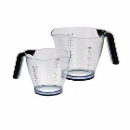 Cook Pro 2-Piece Plastic Measuring Cup Set with Non-Slip Grip Handles and Nesting Design thumbnail 1