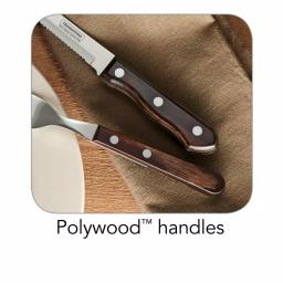 Tramontina Churrasco 8-Piece Steak Knife and Fork Set with Dark Brown Poly-Wood Handles thumbnail 7