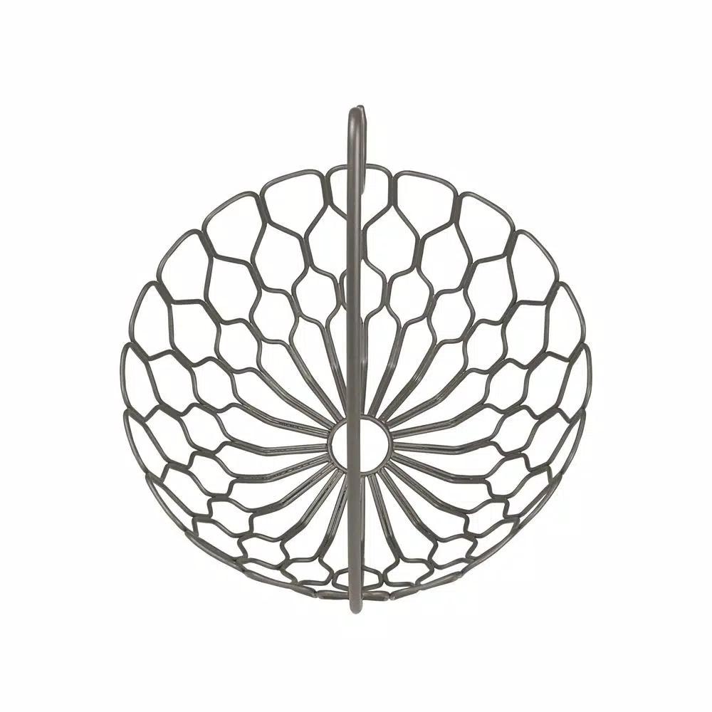 Spectrum Honeycomb Gray Fruit Basket with Banana Hanger Tree