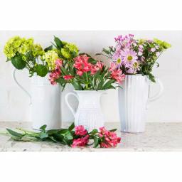 Abigails Charlot 32 fl. oz. Lace Design Ceramic Pitcher, Handmade in Portugal thumbnail 3