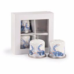 Golden Rabbit Blue Crab Enamelware Salt and Pepper Shakers, Set of 2 thumbnail 3