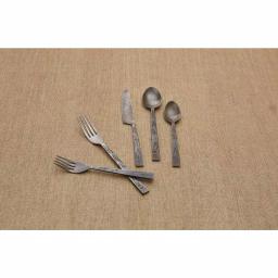 Park Designs Bear Tracks 5-Piece Stainless Steel Flatware Set, Service for 1, Burnished Steel thumbnail 3
