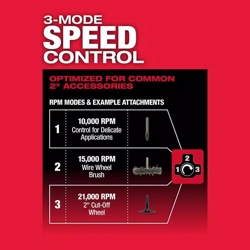 Milwaukee M12 FUEL 12V Brushless Cordless 1/4 in. Straight Die Grinder (Tool-Only)