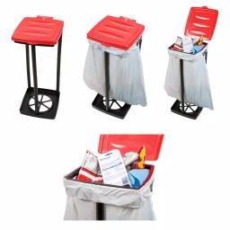 Wakeman Outdoors 13 Gal. Portable Red Trash Bag Holder for Camping and Outdoor Use thumbnail 4