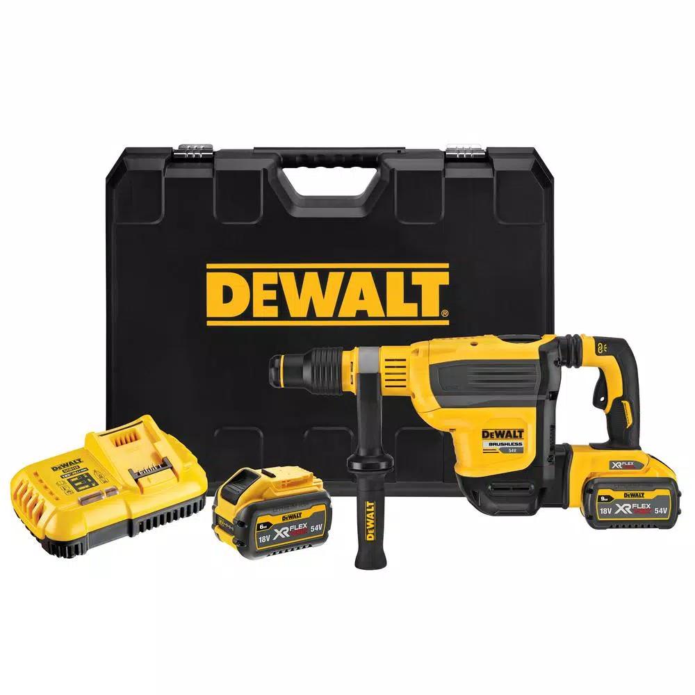 DEWALT 60V MAX FLEXVOLT Cordless Brushless 1-3/4 in. SDS MAX Rotary Hammer Kit with (2) 9.0 Ah Batteries