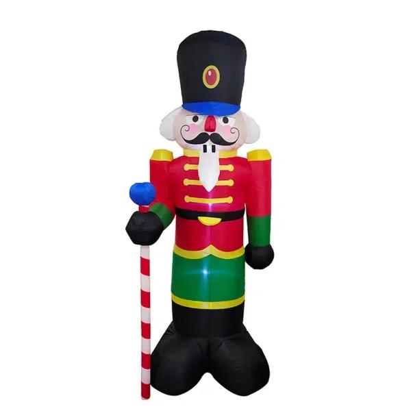 ALEKO's 8 ft. Christmas Inflatable Nutcracker with LED Lights and UL Certified Blower